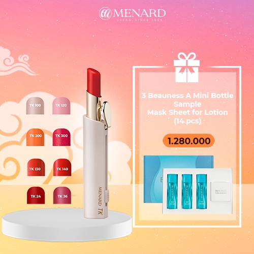 Son dưỡng không lem trôi. chống oxy hóa môi Menard TK Lipstick 3.2g