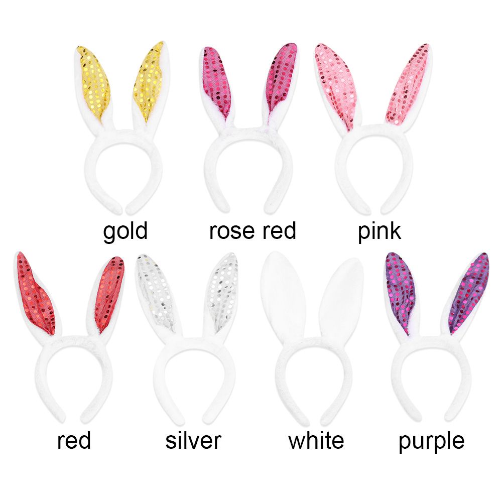 Băng Đô Tai Thỏ Nhiều Màu Hóa Trang Phục Sinh Dễ Thương Cho Nữ