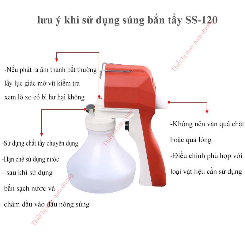 Máy bắn tẩy , súng bắn tẩy vết bẩn trên vải silver start SS-120 bắn tan vết bẩn - thietbimaygiarenamduong