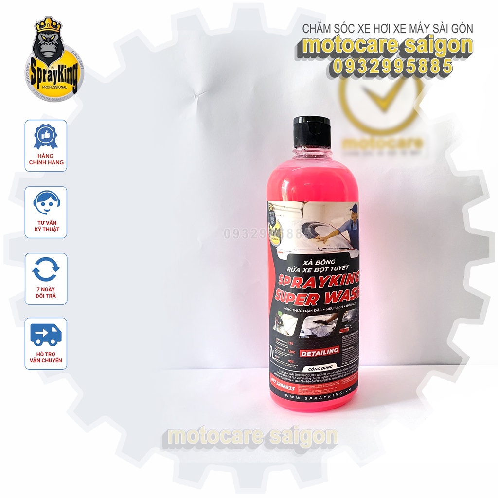 Nước rửa xe , xà bông rửa xe Sprayking Super Wash 1L - rửa xe không chạm siêu bóng