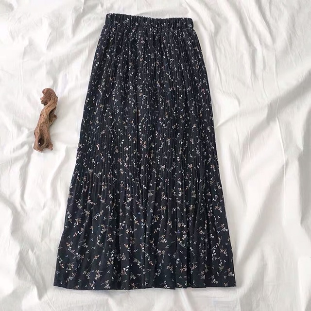 (Sẵn hàng) Chân váy chiffon hoa nhí, chân váy xoè dài dập li nhỏ, hoa nhí ulzzang,có lót trong ( Kèm Ảnh Thật) | BigBuy360 - bigbuy360.vn