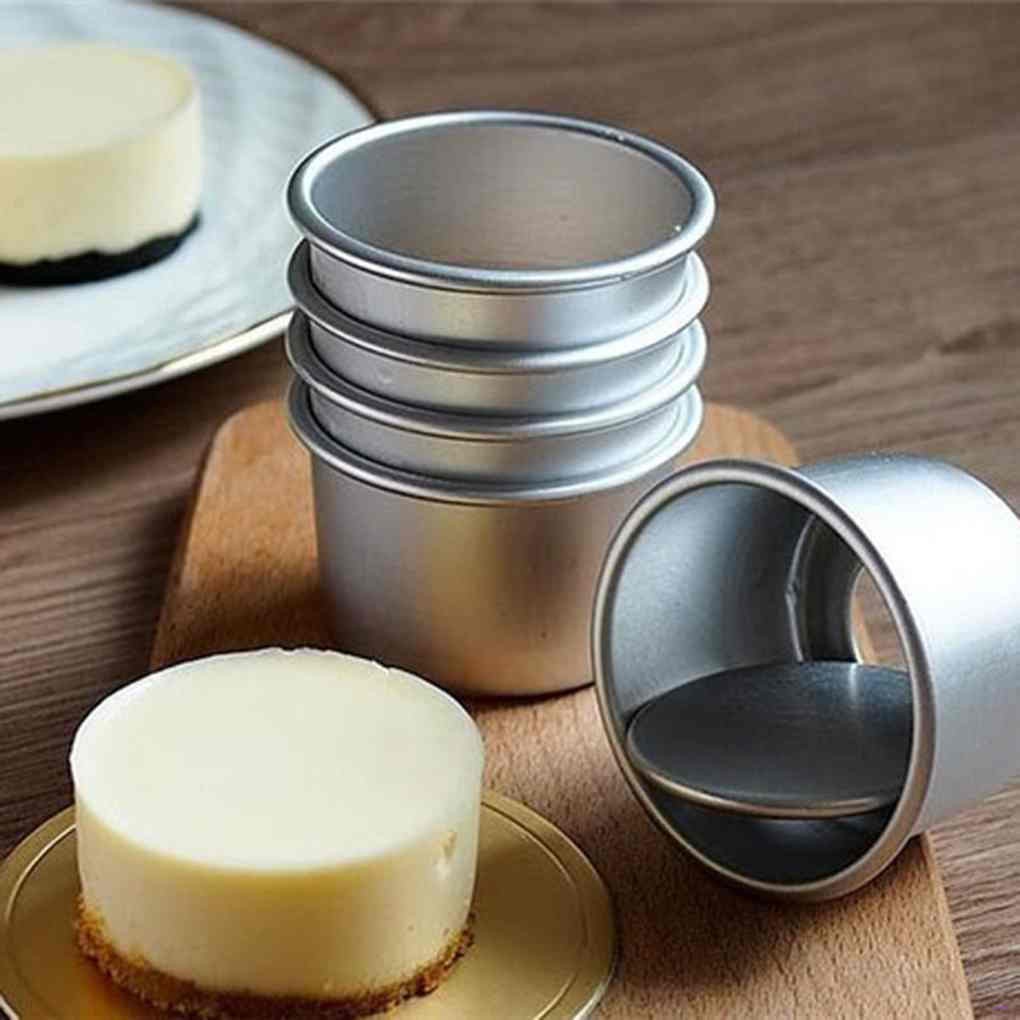 Bộ 3 Khuôn Làm Bánh Hình Tròn Bằng Hợp Kim Nhôm 2 Inch