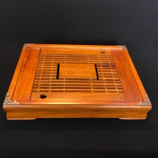 Khay trà nâu gỗ cao cấp