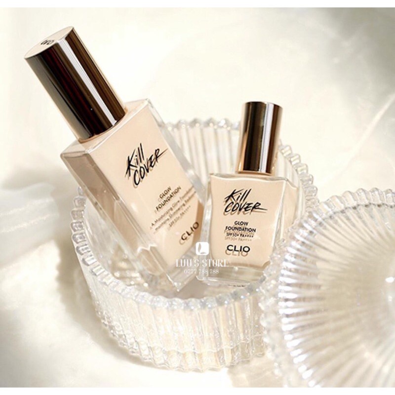 Kem nền CLIO Kill Cover Glow Foundation 15g - độ che phủ cao, da căng mọng