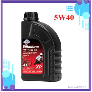 Nhớt Fuchs Silkolene Pro 4 5W40 XP 4T 1L [dầu nhớt nhập khẩu châu âu dùng cho xe côn tay xe số và phân khối lớn ]