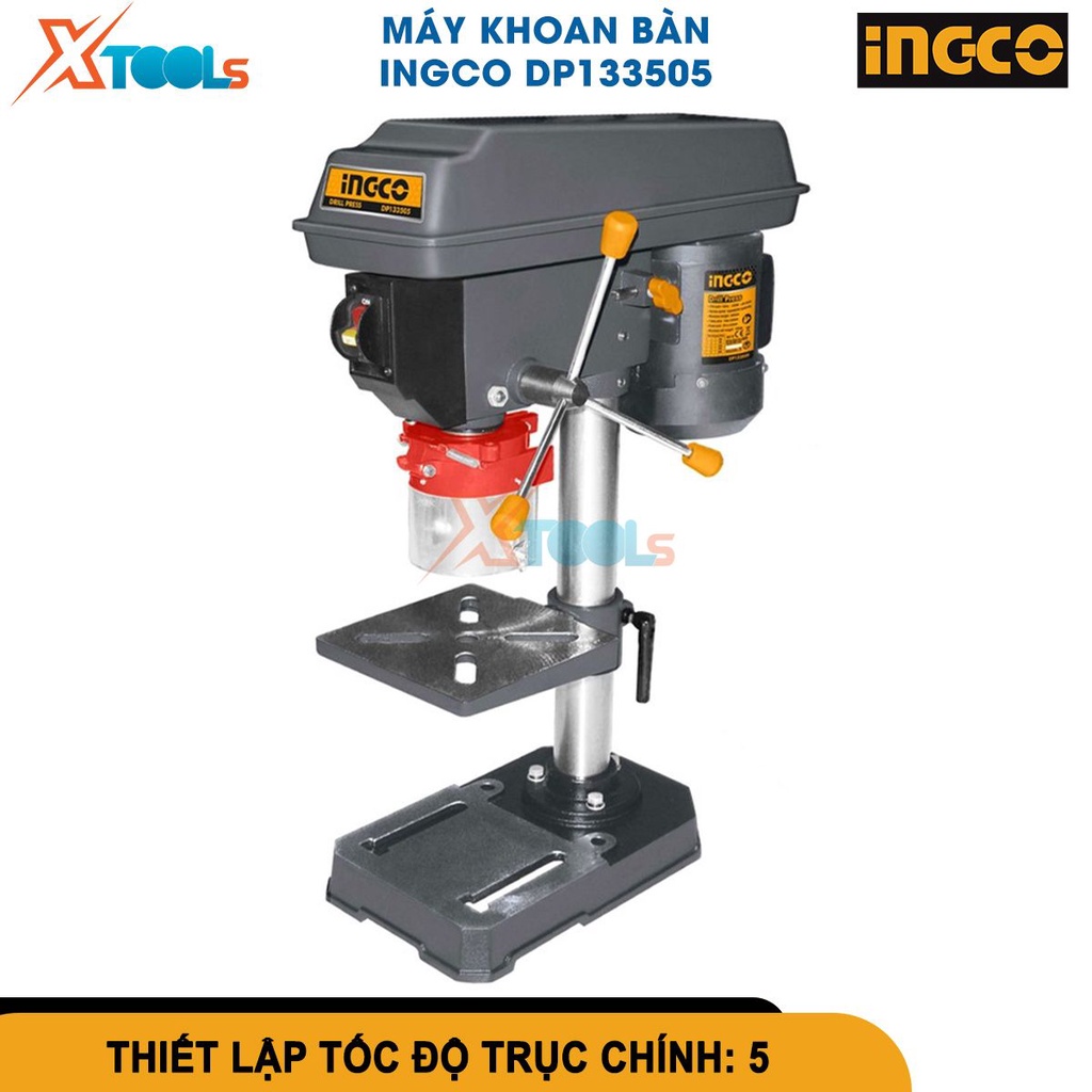 Máy khoan bàn 350W INGCO DP133505 khả năng khoan tối đa 13 mm, chiều cao máy 590mm [CHÍNH HÃNG][XTOOLS]