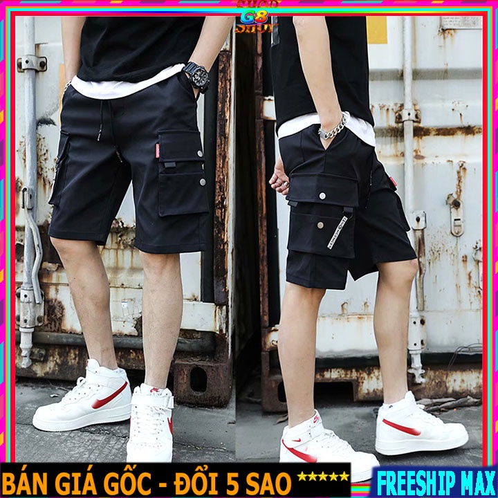 GIÁ SẬP SÀN Quần short ngố kaki túi hộp unisex Dây cúc nam nữ phong cách ulzzang/Quần Short Nam Túi Hộp KaKi