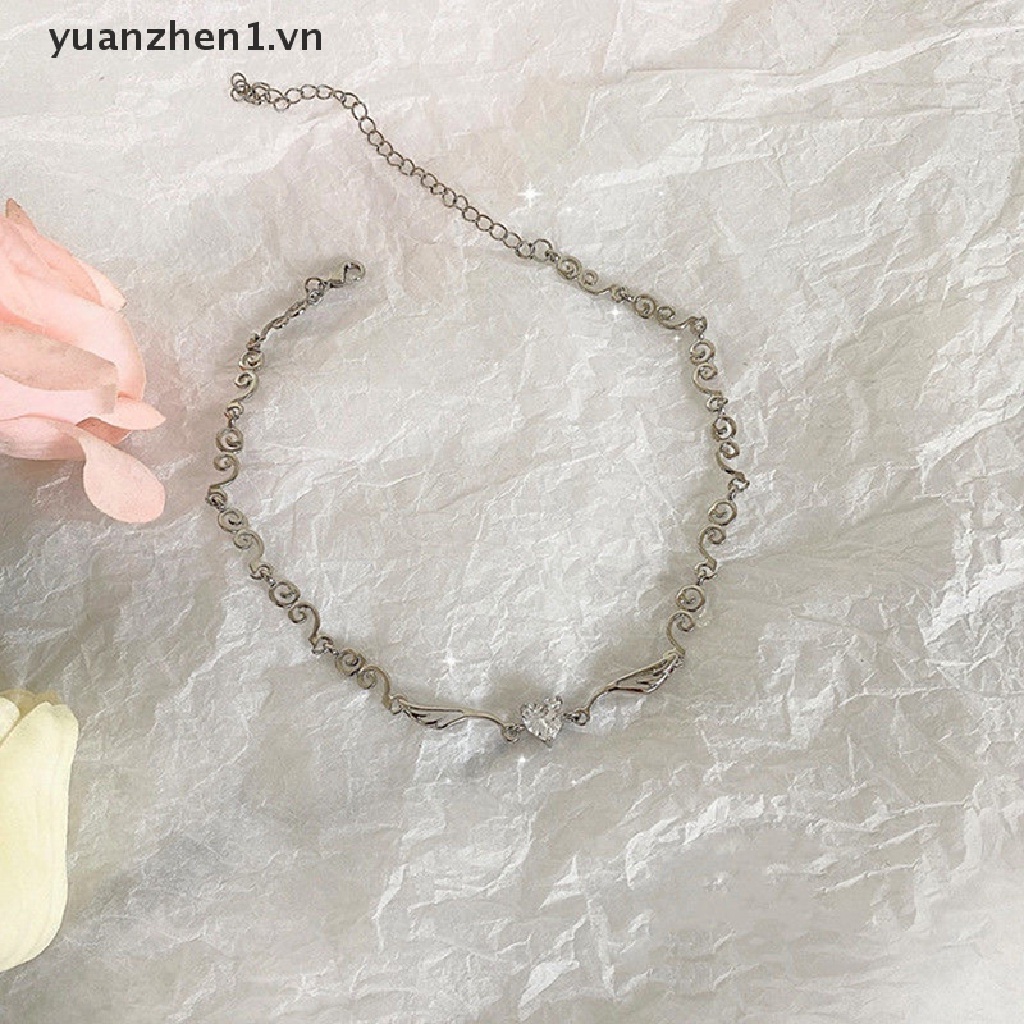 Vòng cổ Mặt Trái Tim Đính Đá Màu Sắc Xinh Xắn Cho Nữ