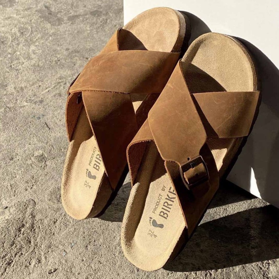 - DÉP QUAI X DA BÒ THẬT MÀU NÂU UNISEX