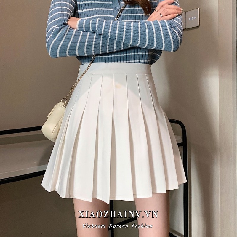 Xiaozhainv Chân Váy Xiaozhainv Xếp Ly Dáng Chữ A Phong Cách Hàn Quốc Cho Nữ