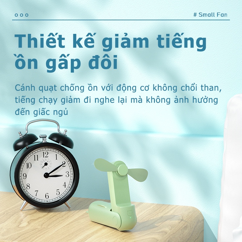 BASIKE Quạt mini cầm tay đầu USB đa năng 1200mAh