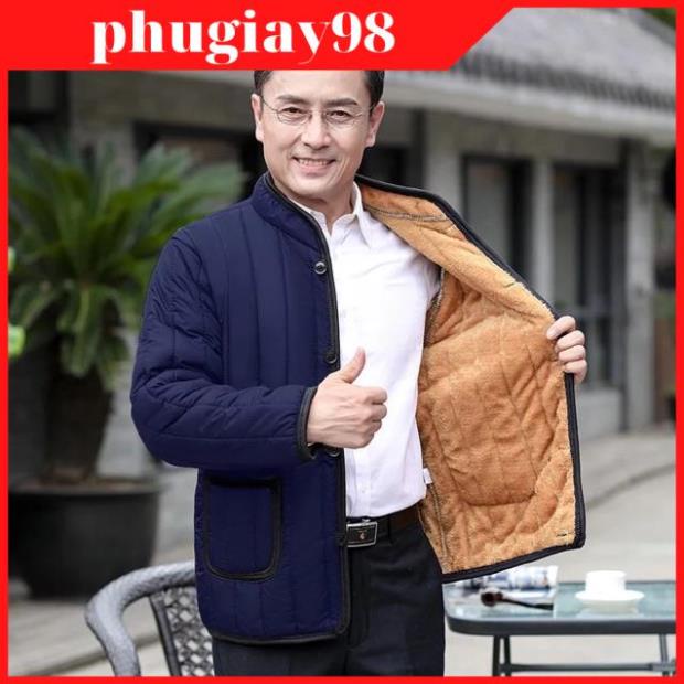 Áo Khoác Nam tuổi Trung Niên Trong Lot nỉ +Video thật hot