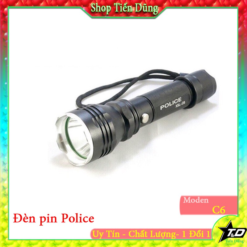 Đèn pin siêu sáng Police C6 loại pin sạc