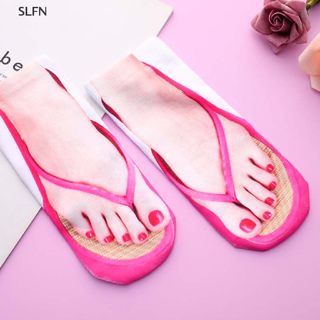 Vớ Cotton In Hình Bàn Chân 3D Dễ Thương Dành Cho Nữ