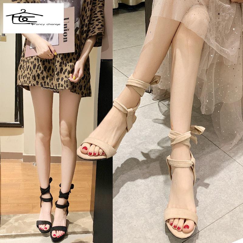 Giày Sandal Cao Gót Cột Dây Phong Cách Thời Trang Mùa Hè Ck022