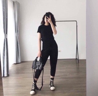 Áo vạt lệch dúm eo nữ A40