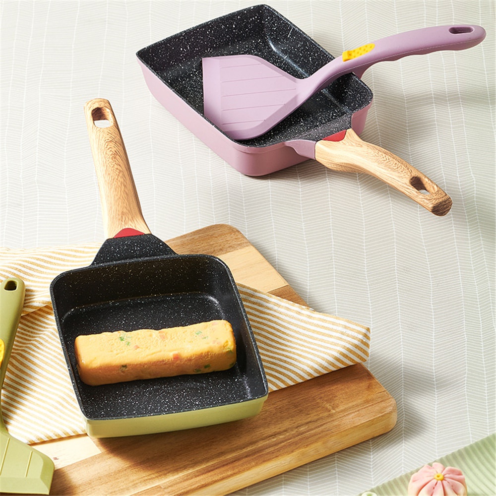 Stick Frying Pan Japanese Omelettes Aluminum Alloy Pan Egg Pancake Maker Kitchen Cookware | BigBuy360 - bigbuy360.vn