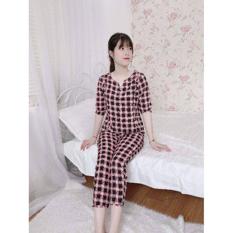 Quần áo cổ v kẻ xinh không nhăn | BigBuy360 - bigbuy360.vn