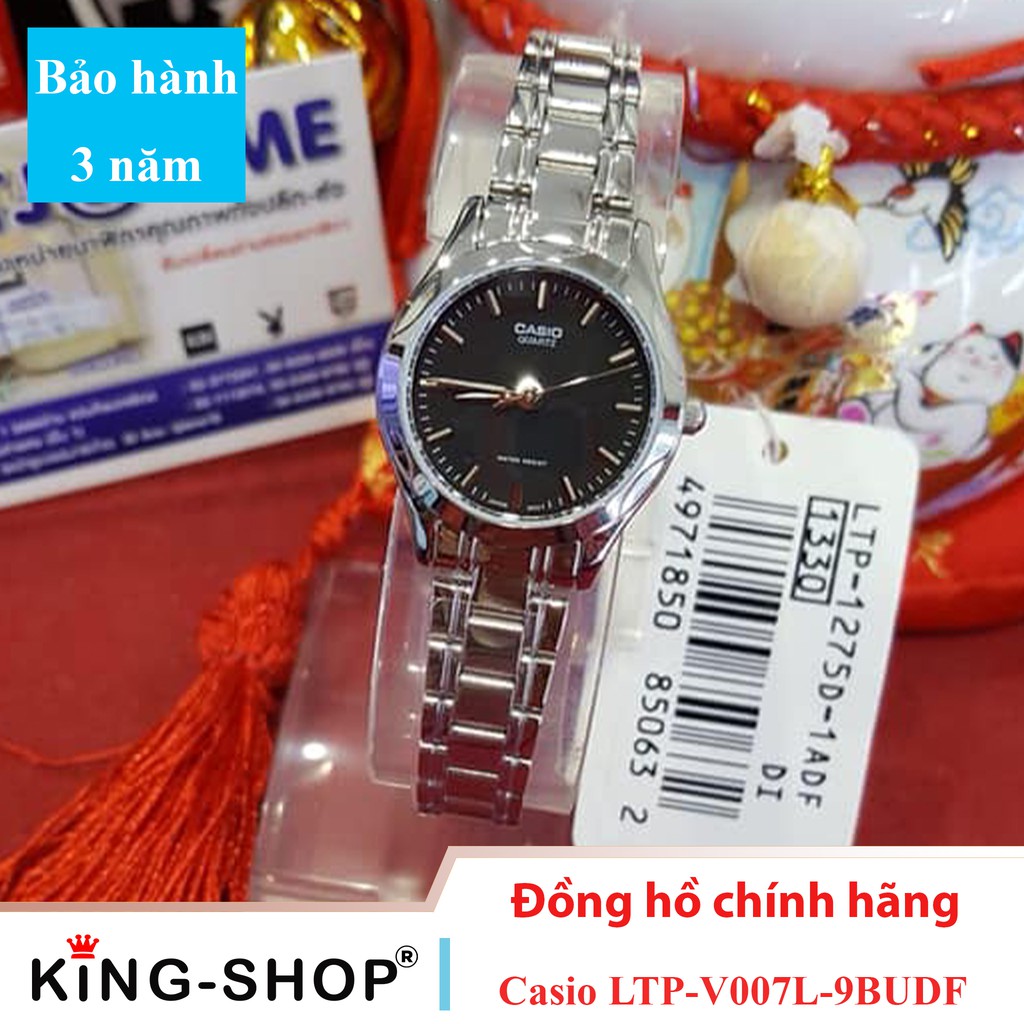 Đồng hồ nữ Casio Standard thể thao, điện tử giá rẻ - Dây bằng thép không gỉ, chống nước 30M (LTP-1275D-1ADF)