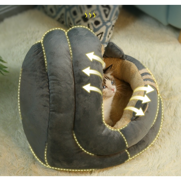 Ổ Nệm Nhà Lồng Bằng Bông Siêu Êm Cho Thú Cưng Ngu Ngon