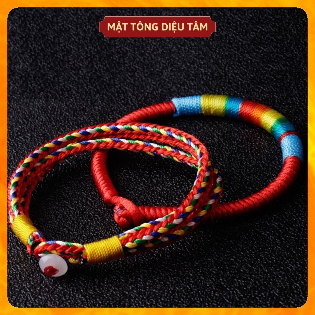 5 mét dây chỉ ngũ sắc tết vòng tay handmade phong thuỷ bình an may mắn