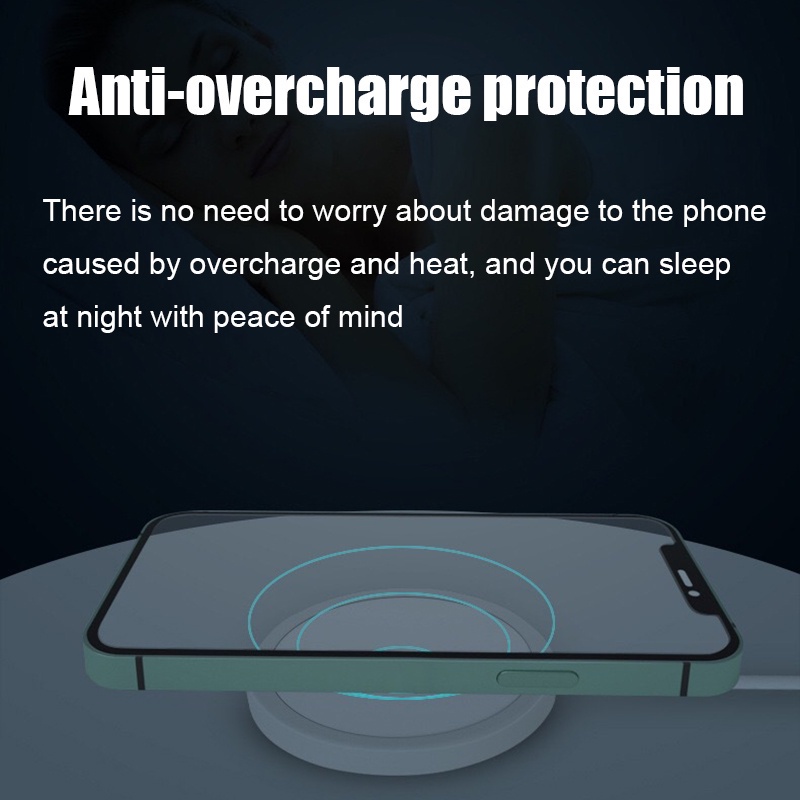 Bộ Sạc Không Dây 15W Cho IPhon 13 12 Pro Max Mini