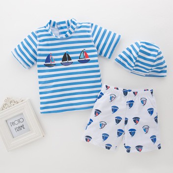 Bộ bơi rời xanh con thuyền cho bé trai 2-6y