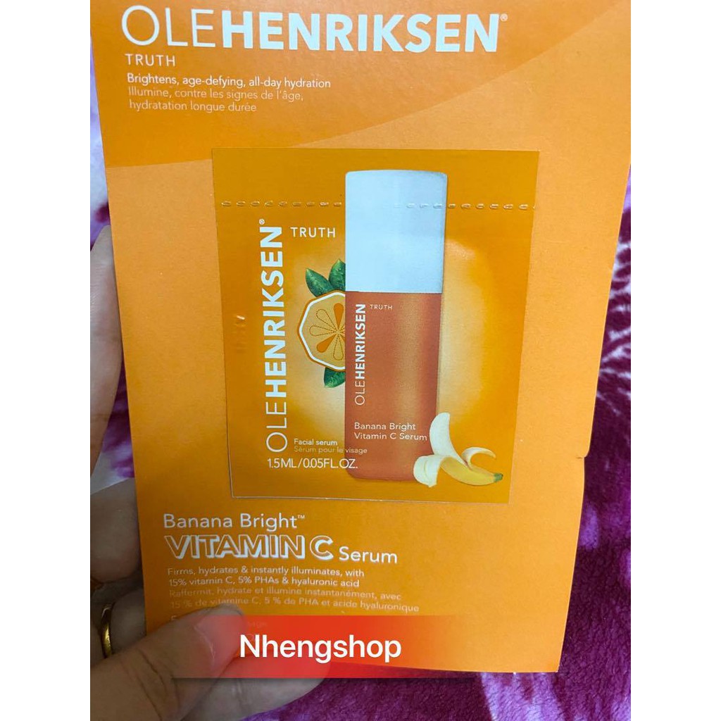 [7ml] Tinh chất sáng da, mờ thâm Olehenriksen Banana Bright Vitamin C Serum