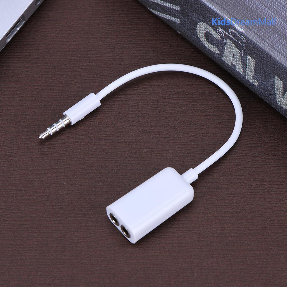 Đầu chia âm thanh chuyển đổi một đầu cắm 3.5mm sang 2 lỗ cắm tiện lợi