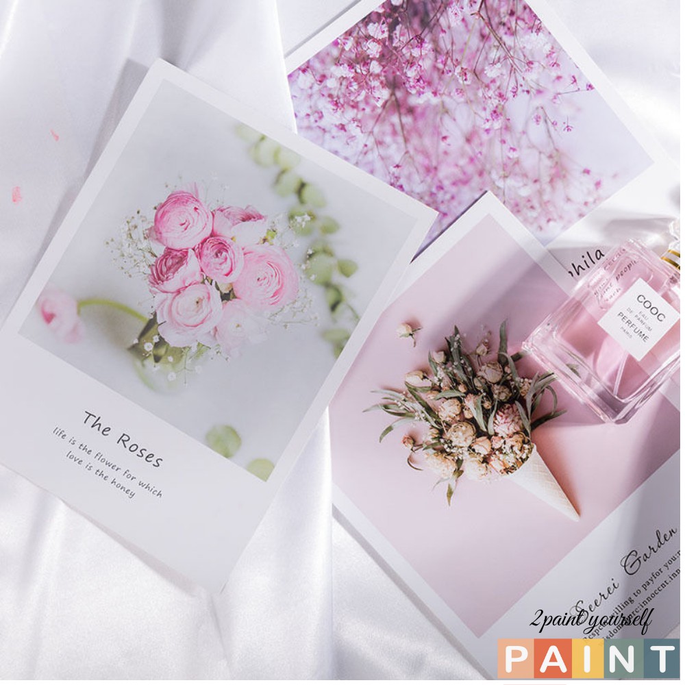 Postcard decor bìa tạp chí đạo cụ chụp ảnh hình in sắc nét