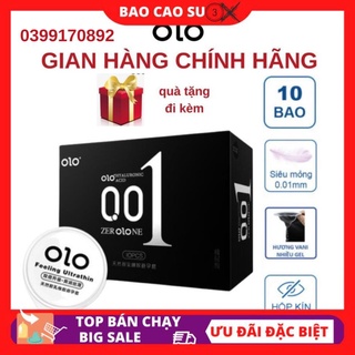 Bao cao su, bcs siêu mỏng olo 001 đen feeling ultrathin hộp 10 bcs