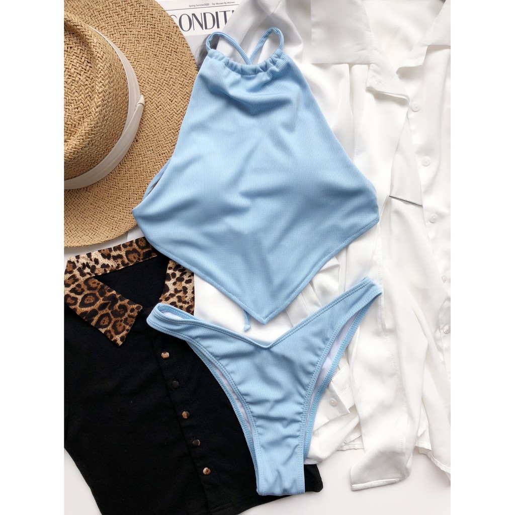 Bikini Hở Lưng Màu Xanh Da Trời Lg35 | BigBuy360 - bigbuy360.vn