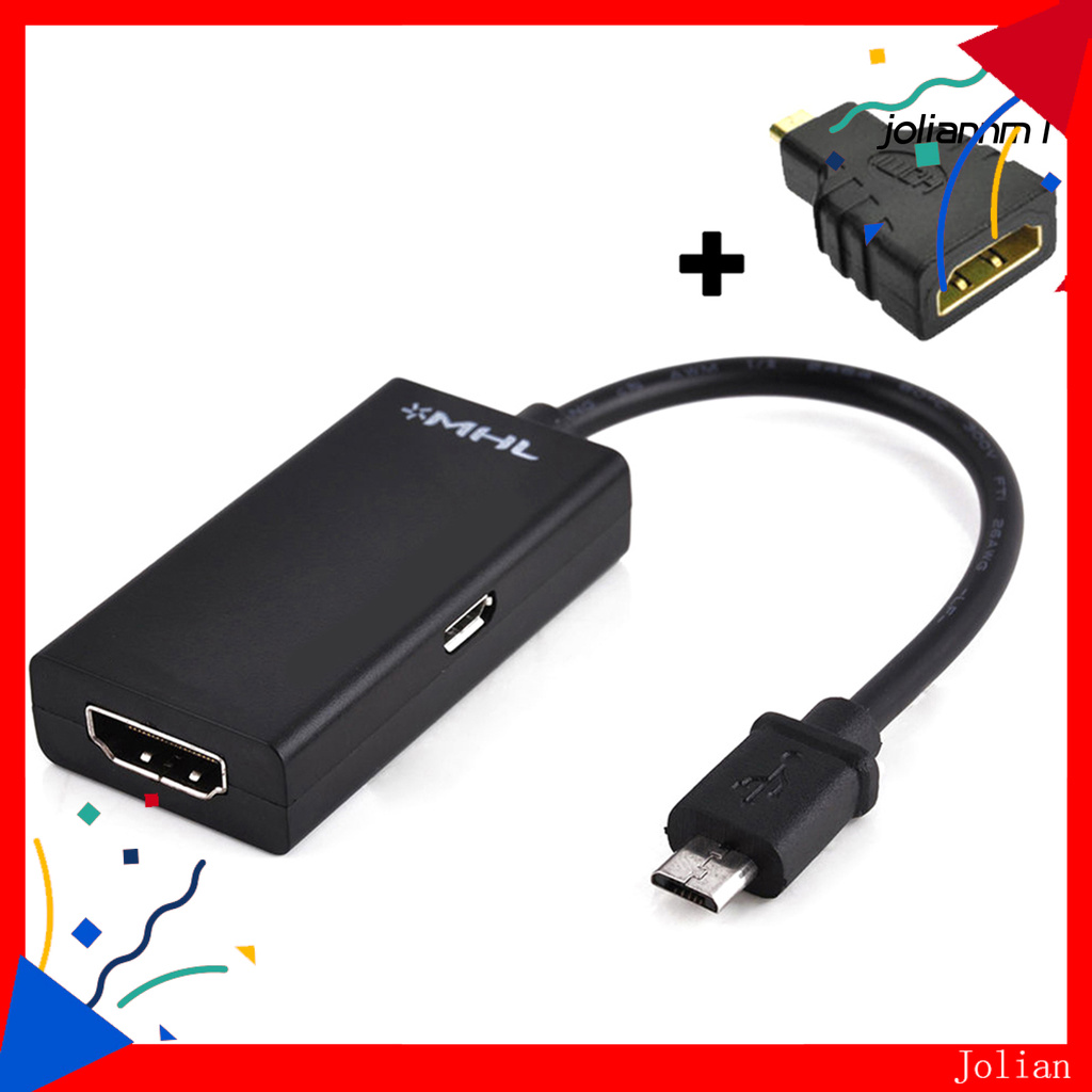 Đầu Chuyển Đổi Joliann S2 Mhl Micro Usb Sang 1080p Hdmi-Compatible Cho Android Samsung Huawei