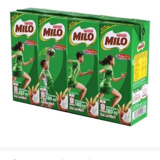Thức Uống Lúa Mạch Milo 180ml Lốc (4 Hộp) Có Đường / Ít Đường