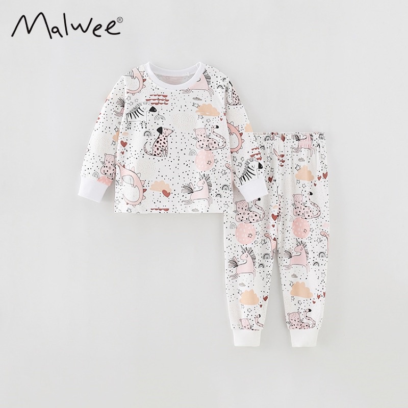 Đồ bộ thun cotton trẻ em bé gái Malwee 10-28kg