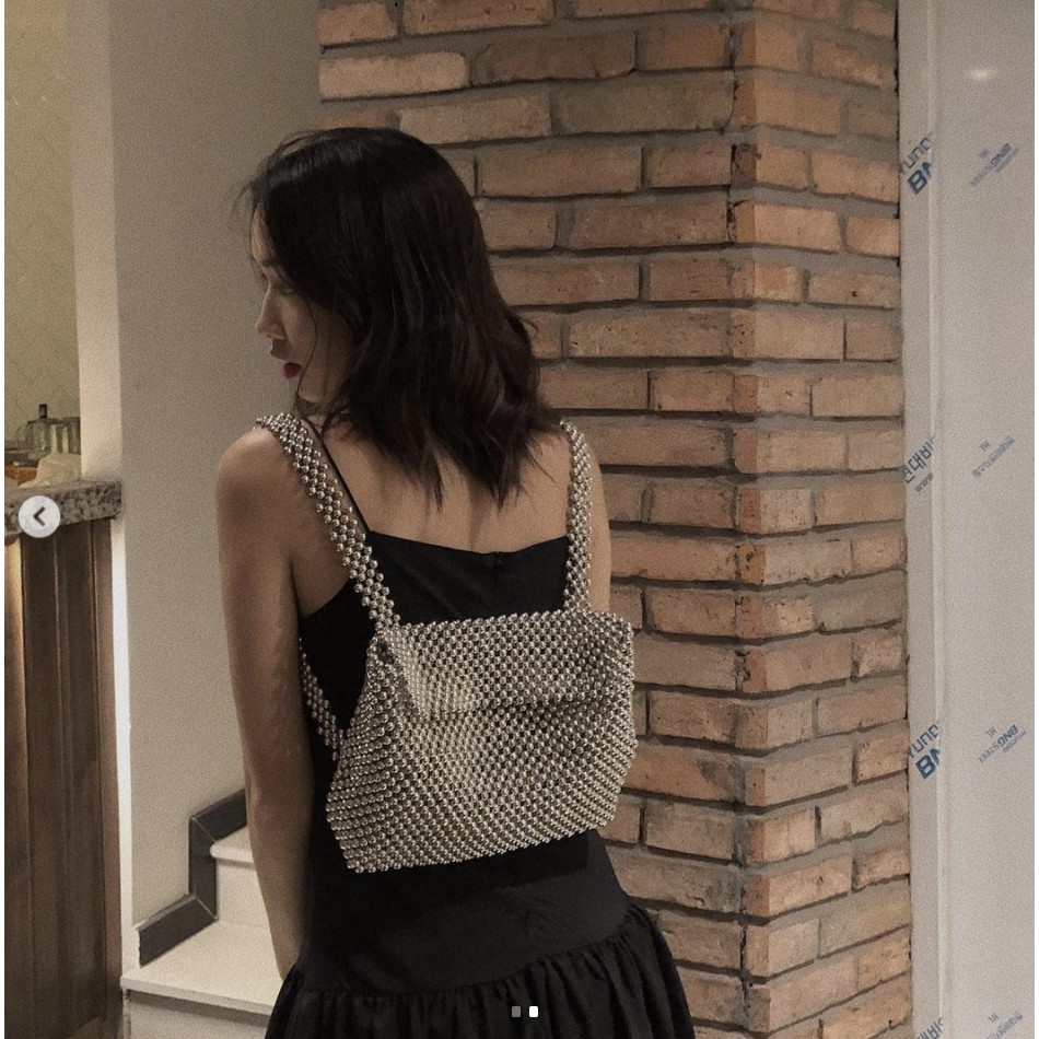 Lily Metalic Backpack | Balo kết hạt metalic phong cách Hàn Quốc siêu hot