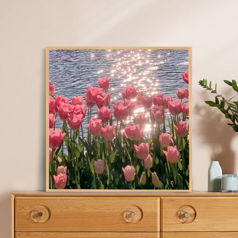 Tranh Vải Canvas Hình Bông Hoa Trang Trí Nhà Cửa