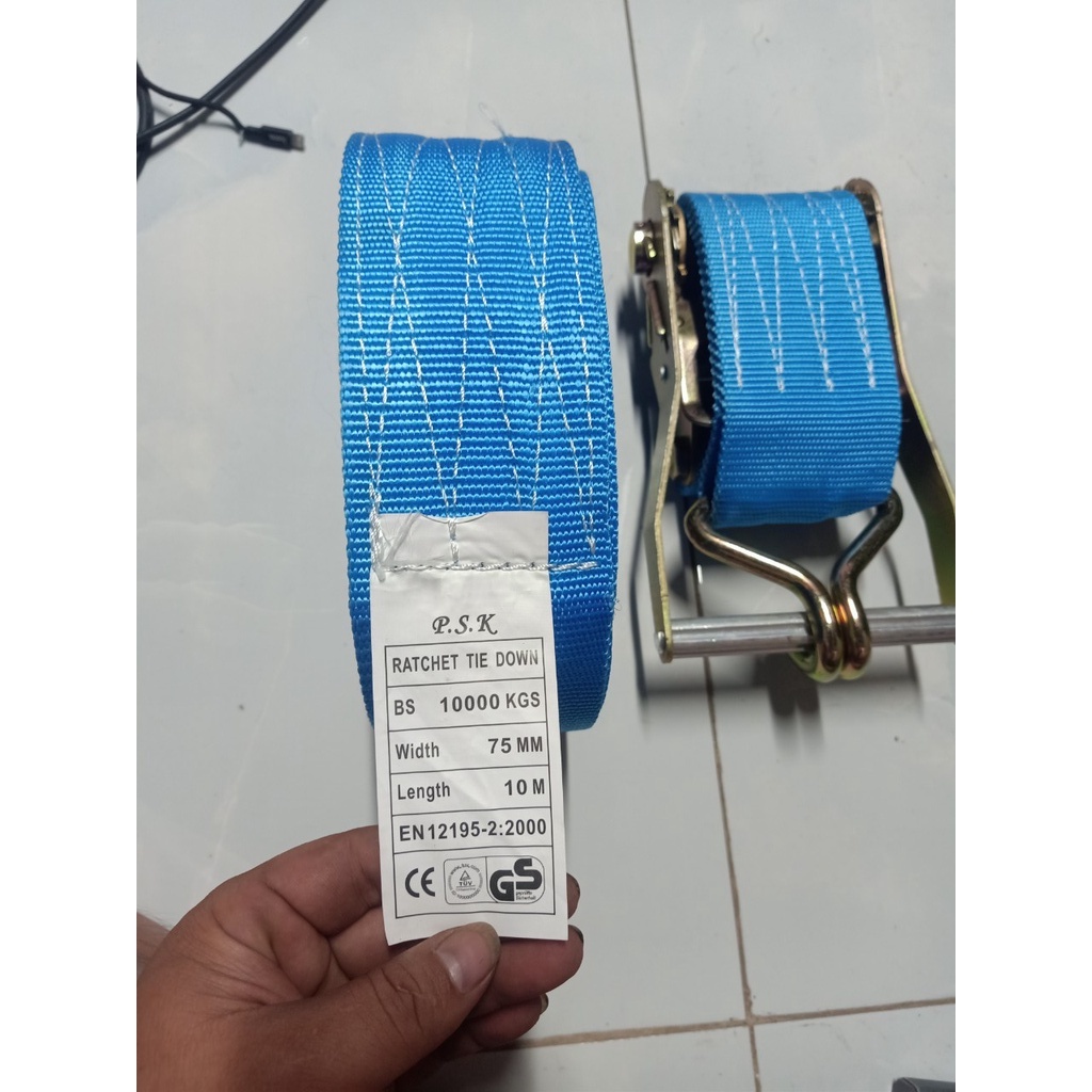 Dây chằng hàng cao cấp bản 75mm dài 10 mét tài trọng 10 tấn