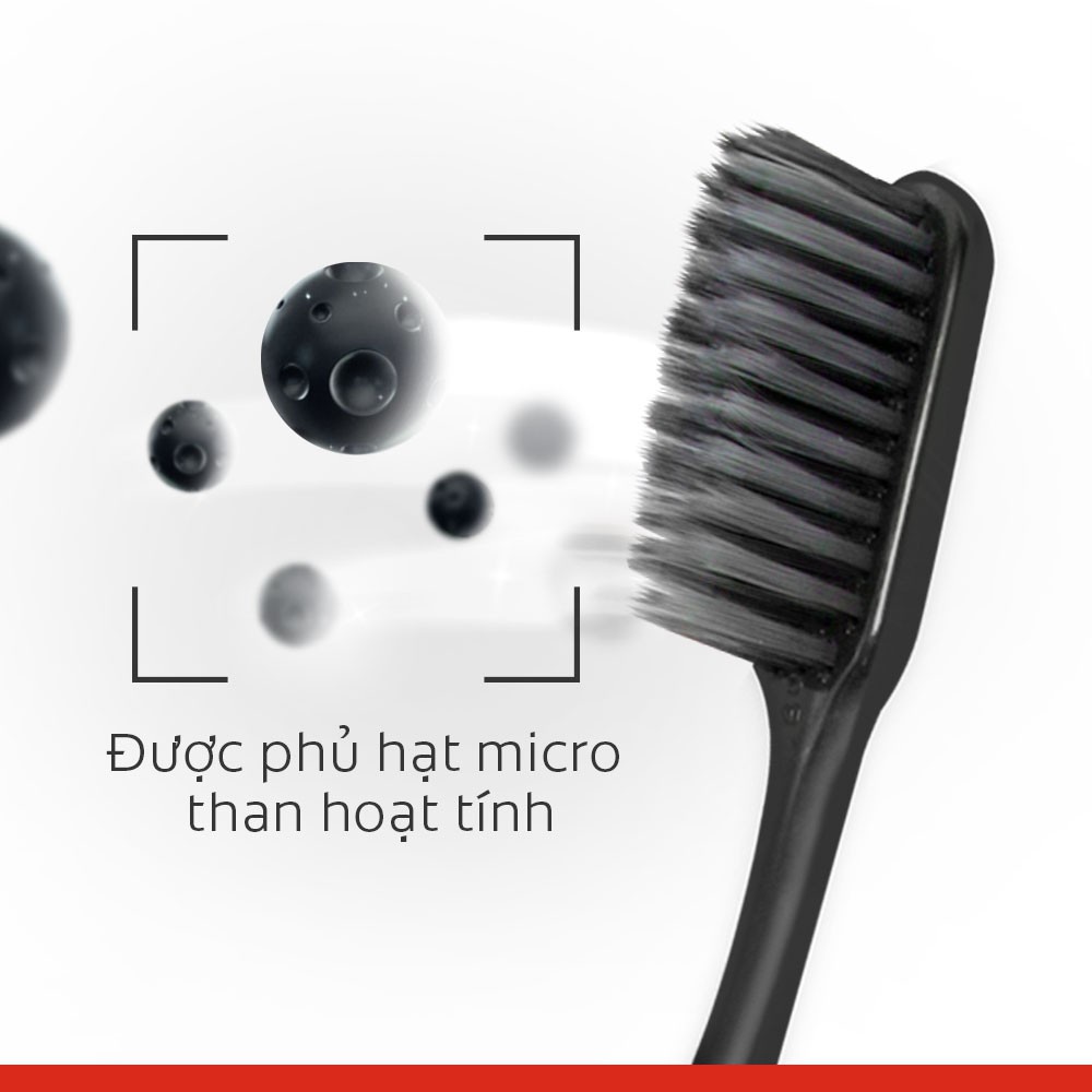 [Combo tết ] Bộ 5 Bàn chải đánh răng Colgate than hoạt tính kháng khuẩn SlimSoft Charcoal mềm mảnh tặng kèm  3 bàn chải