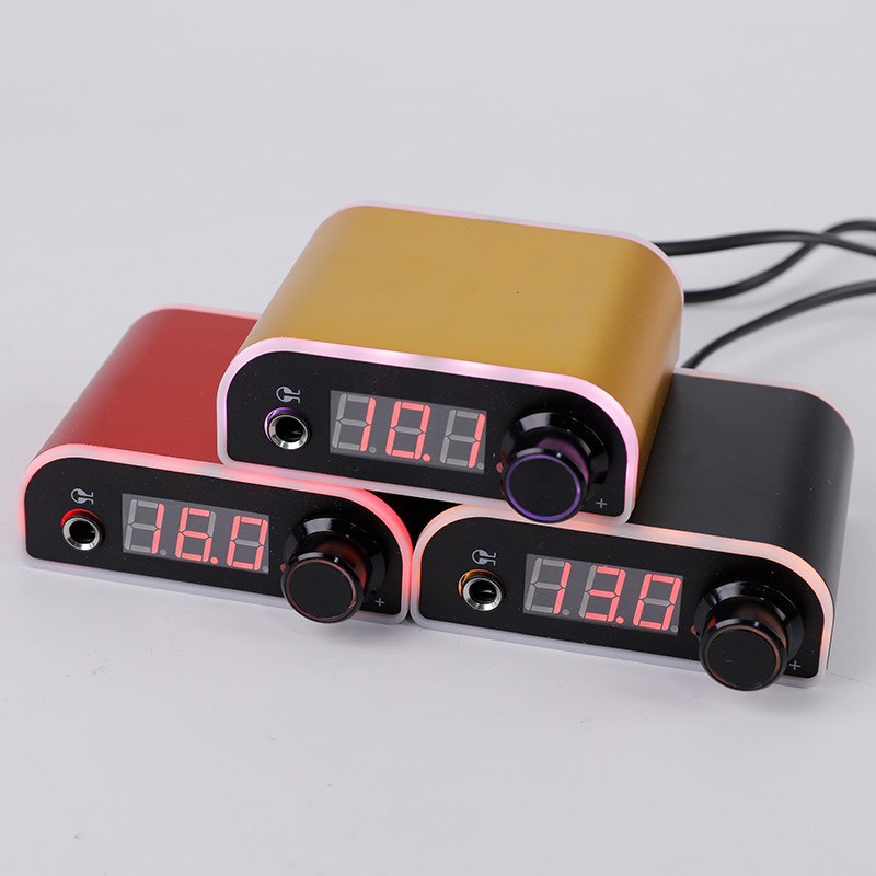 Biến Áp Máy Xăm, Cục Đổi Nguồn Máy Pen, Tattoo Loại Cao Cấp Có Đèn Led không cần dùng bàn đạp ,công tắc nguồn