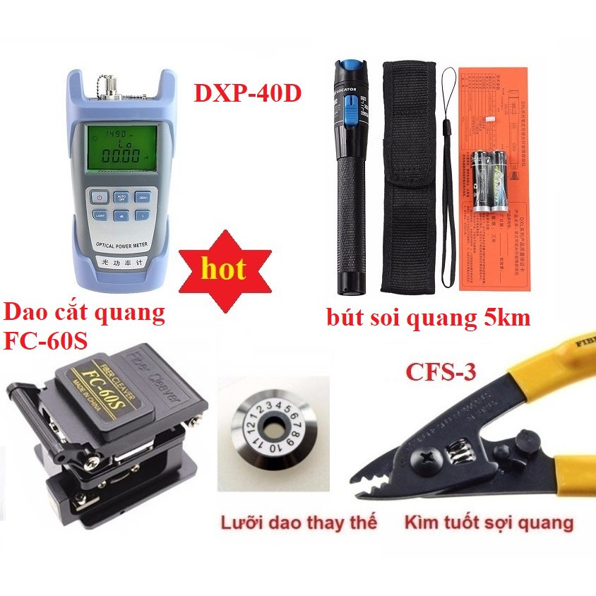 Bộ thi công cáp quang chuyên nghiệp độ chính xác cao với 5 sản phẩm