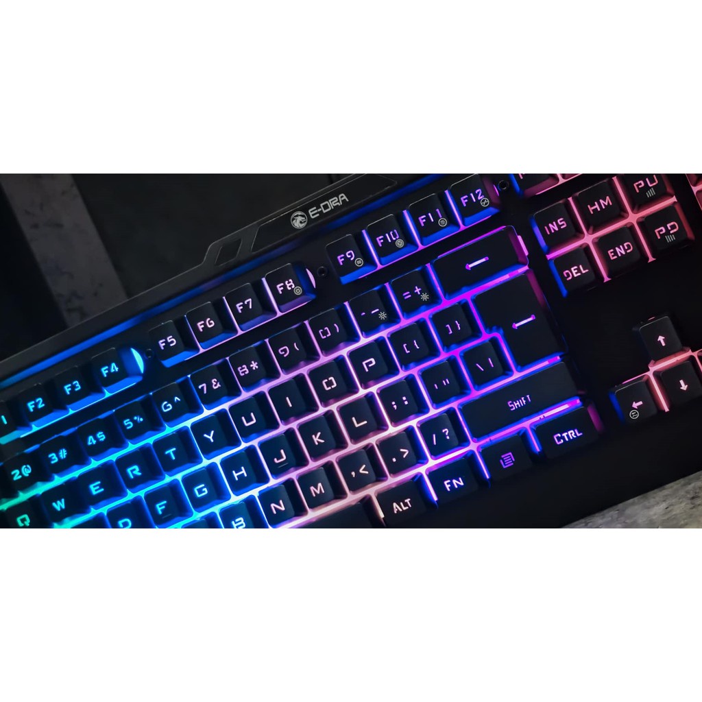 Bàn Phím Giả Cơ Gaming Edra EK701 5 Chế Độ LED RGB (2 màu Black/ Silver)