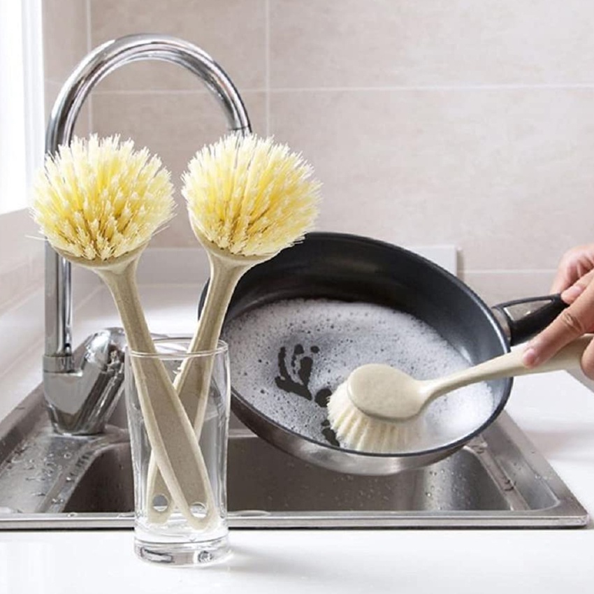 Bàn Chải Chà Rửa Xoong Nồi Với Tay Cầm Dài Thoải Mái Tiện Dụng