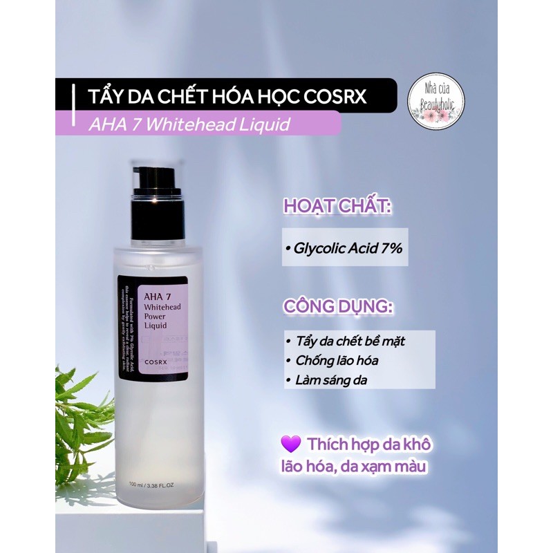 Tẩy da chết hoá học COSRX AHA 7 WHITEHEAD POWER LIQUID