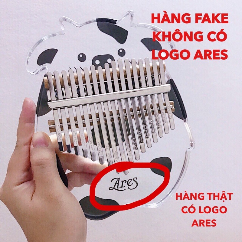 Đàn Kalimba Trong Suốt ARES Hình Bò Sữa AC01