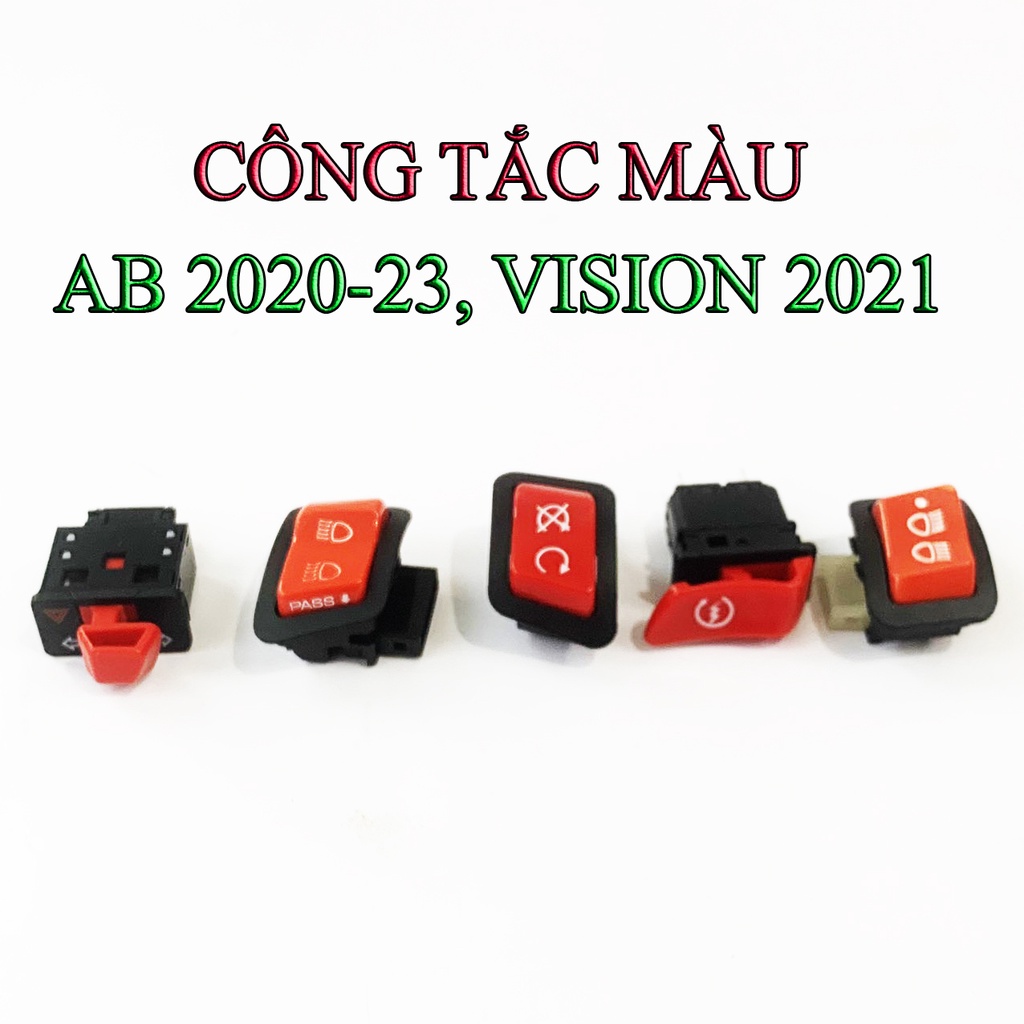 Công Tắc Đèn Xe Air blade 2020-23 ( AB 2020-2022) , Vision 2021  Made in thailand [ĐỎ THÁI]