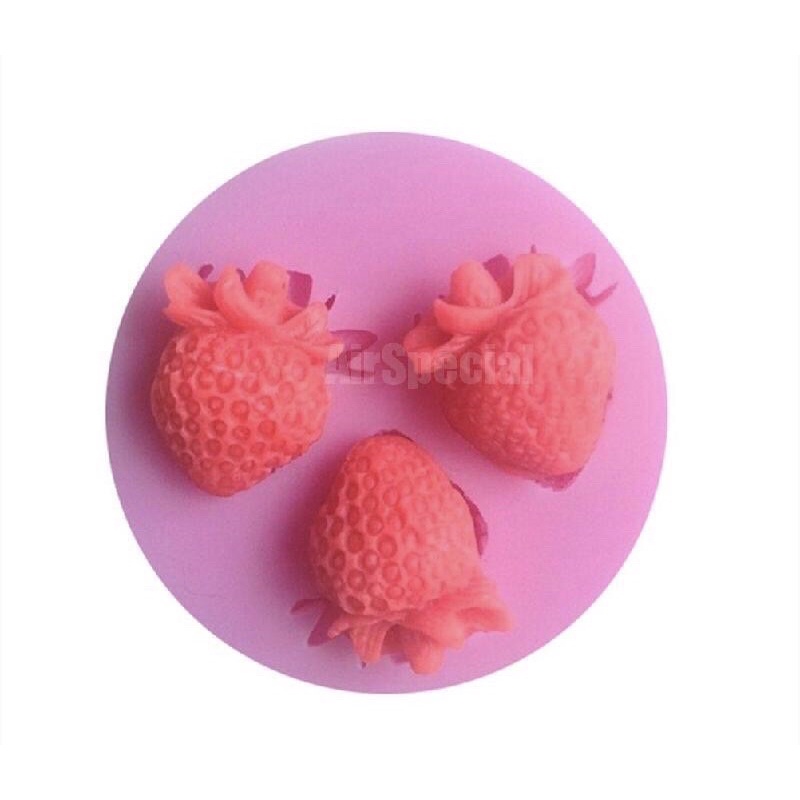 Khuôn silicon hình trái dâu