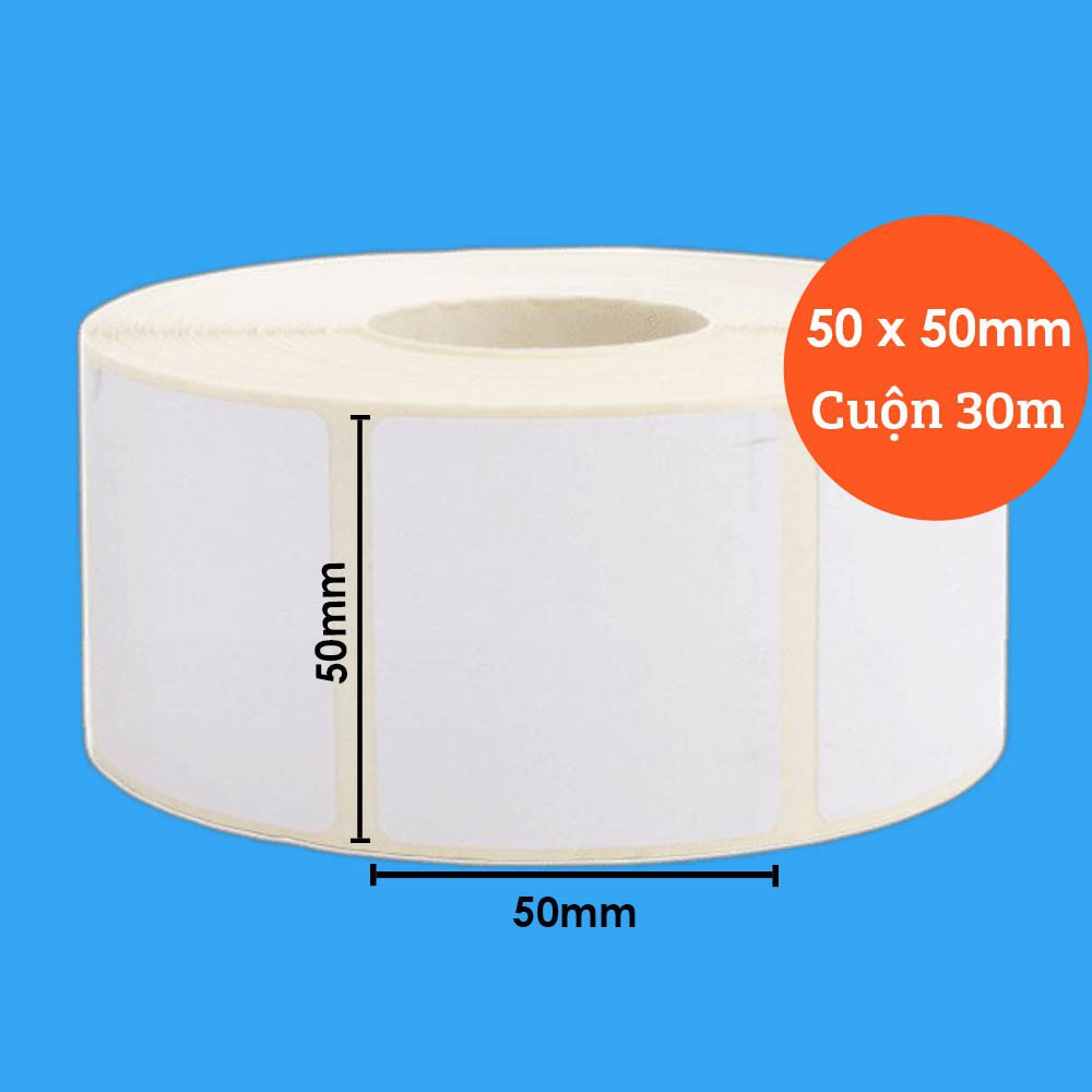 Giấy In Mã Vạch 50x50 mm  - Decal Nhiệt 5x5 cm - Tem GHTK