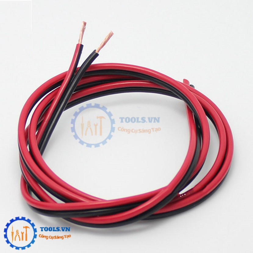 1 Mét Dây Điện Đôi Đỏ Đen Cách Điện Electrical Wire Insulated PVC