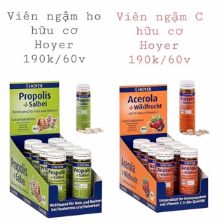 VIÊN NGẬM BỔ SUNG VITAMIN C HỮU CƠ Hoyer Date: 11/2021
